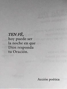 an open book with the words ten fes, hoy puede ser la noche en que dios responda tu oraclen