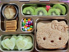 an open lunch box filled with lots of food