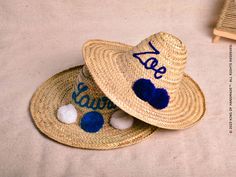 Personalized Beach Hat Are you ready to hit the beach in style? Look no further than our Personalized Honeymoon Beach Hat! This floppy hat is the perfect accessory for any newlywed heading off on a romantic beach vacation. Made from high-quality materials, it's both stylish and functional. This beach hat is designed with the Mrs. Beach Babe in mind, featuring a personalized touch that will make you feel extra special. Add your own custom text to the hat, such as "Mrs. Smith" or "Just Married", t Handmade Mini Hats For The Beach, Fun Mini Hats With Curved Brim For Vacation, Natural Wide Brim Mini Hats For The Beach, Fun Brimmed Mini Hat For Beach, Fun Mini Hats With Curved Brim For Beach, Fun Beach Mini Hats With Curved Brim, Fun Beach Bucket Hat, Fun Mini Beach Hats With Curved Brim, Personalized Hats