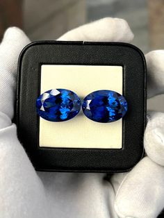 Lab Ceylon Blue Sapphire, Oval Cut , Faceted Ceylon Blue Sapphire, Excellent Cuts, AAA Quality, Blue Sapphire Pair Perfect For Earring . Handmade item 👐 Stone : Lab Created Blue Sapphire Size : 13mm×18mm  Shape : Oval Cut Color : Ceylon Blue    Condition : Excellent Grade : AAA Pair : Yes ✦High Quality Gemstones✦ . All our gemstones are Excellent in Quality. Every gemstone is carefully selected,to keep the precious gemstone in high quality and in vibrant and superior color. ✦Customization✦  You can select different kinds of gemstone for customization ✦Warranty&Service✦  All our gemstones arrive with a jewelry box, best for presentation and protection of the stone.If there is something wrong with our product, please just leave us a message, we strive to solve all the problems for you with Luxury Brilliant Cut Lab-created Sapphire Jewelry, Ceylon Blue Sapphire, Earring Handmade, Under The Lights, Precious Gemstones, Cut And Color, Oval Cut, Blue Sapphire, Labor