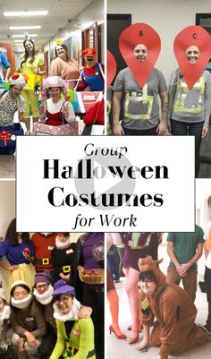 group halloween costumes for work with text overlay that reads group halloween costumes for work