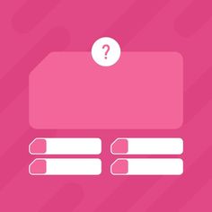 a pink background with a question mark on it