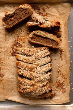 Meat bourekas is puff pastry filled with savory meat filling then braided and sprinkled with sesame seeds. The ultimate side dish for shabbat and holiday dinner.