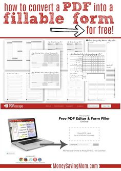 a laptop computer with the text how to convert a ppf into a fillable form for