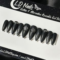 Nails Gothic, Nails Goth, Alcohol Pads, Country Nails, Nails Fake, Press Ons, Cuticle Pusher, One Set, False Nails