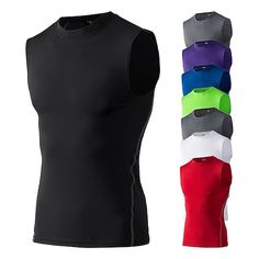 Workout Basketball, Mens Workout Tank Tops, Compression Tank Top, Gym Tanks, Mens Compression, Gym Tank Tops, Running Tops, Online Tops, Top Sleeveless