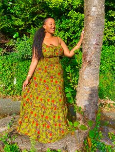 A cute maxi sun dress in a floral print with green being the dominating colour. It has smock at the waist and adjustable straps at the bust to help cinch you in whatever your bust size. A great dress for a relaxed but chic look on warm days. Can be worn with a denim jacket and trainers, sandals or slippers. Style your way! Handmade in Ghana. 100% cotton. Find the Fulani earrings and bangles in the shop. Search “Fulani”. YOU CHECKED YOUR MEASUREMENTS AGANST THE SIZE CHART FOR THIS SHOP? Although Casual Green Sundress With Spaghetti Straps, Green Maxi Sundress With Adjustable Straps, Green Maxi Dress With Adjustable Straps, Strapless Maxi Sundress With Tie Straps, Strapless Sundress With Tie Straps, Green Maxi Dress With Tie Straps, Green Maxi Dress With Tie Straps For Beach, Green Sundress With Spaghetti Straps For Day Out, Summer Green Maxi Dress With Adjustable Straps