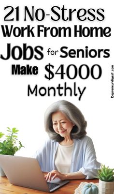 21 No - stress work from home jobs for seniors make $4000 monthly... Best Part Time Jobs, Weekend Jobs, Night Jobs, Jobs For Women, Jobs For Teachers