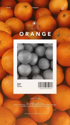 an image of oranges stacked on top of each other with the word orange above them