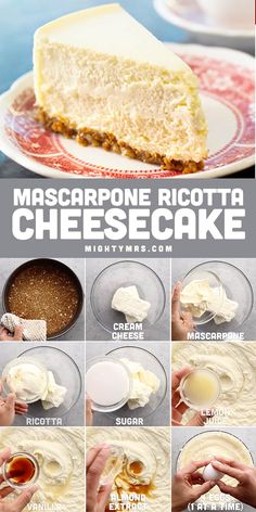 how to make a mascarpone ricotta cheesecake - step by step instructions