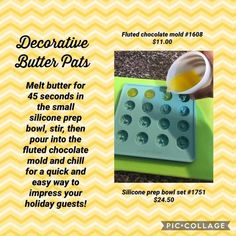 a recipe for chocolate butter pats with instructions