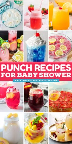 Impress your guests with stunning and flavorful drinks! Discover Punch Recipes for Baby Shower gatherings that not only taste amazing but also add a vibrant and festive touch to your decorations. Homemade Fruit Punch Recipes, Pink Baby Shower Punch, Pink Punch Recipes, Recipes For Baby, Shower Punch, Fruit Punch Recipe, Easy Drinks To Make, Baby Shower Punch