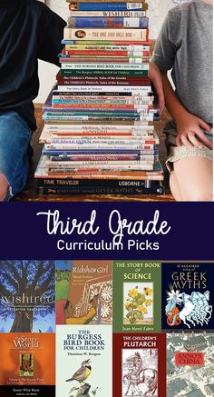 there are many books stacked on top of each other with the title third grade curious picks