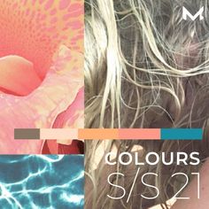 a collage of photos with the words colours s / s 21