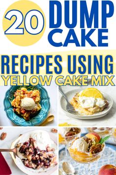 Dump Cake Recipes with Yellow Cake Mix Best Dump Cake Recipes 4 Ingredients, Box Cake Mix Dump Cake, Dump Cake Cupcake Recipes, Easy Desserts Dump Cake, Recipe For Dump Cake, Vanilla Dump Cake Recipes, Vanilla Dump Cake, Yellow Dump Cake, Cobbler Cake Mix Recipe