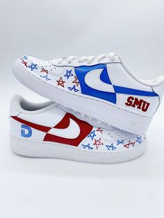 Southern Methodist University, Custom Af1, Nike Air Force 1s, Air Force 1 Custom