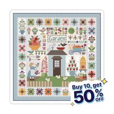 the garden quilt pattern is on sale for $ 50