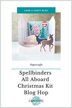 the spellbinders all aboard christmas kit is shown in front of a white background