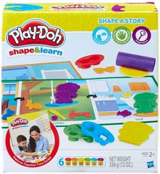 play - doh shape and learn set in its box with instructions for making shapes