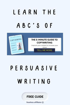 a book cover with the title learn the abc's of persuasive writing