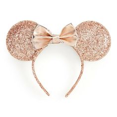 DISNEY'S Minnie Mouse Juniors' Gold Glitter Ears Headband ~NWT ~FREE SHIP. Condition is New with tags. This eye-catching headband features the iconic ears of Disney's Minnie Mouse in a metallic rose gold glittery color making for a unique, special and fun accessory. PRODUCT DETAILS: Flexible band for super fit and comfort. Headband is lined in soft ribbon and covered all-over with glitter. Frame length measured curve approx. 14". Height 7.75", Width 10". Metallic bow: 4.5". Ships with USPS. Disney World Outfits, Glitter Frame, Mickey Mouse Ears, Ears Headband, Rose Gold Glitter, Ear Headbands, Mouse Ears, Disney Mickey Mouse, Disney Mickey