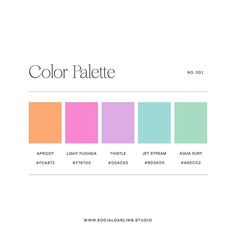 the color palette is shown with different colors