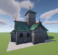 Minecraft Church, Minecraft Fantasy House, Minecraft Earth, Minecraft Create, Fantasy City Map, Village Ideas, Minecraft House Plans, Minecraft Castle