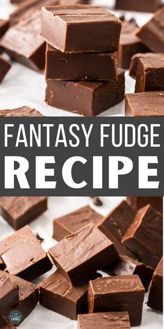 chocolate fudge recipe with text overlay