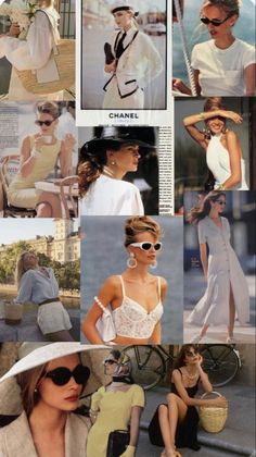 Old money fashion magazine cover collage of looks fashion timeless clothing 90s French summer Classy Aesthetic Vintage Outfit, Look Expensive On A Budget Outfits, Old Money Outfits 90s, Chanel Vibes Outfit, 90s Models Aesthetic Outfits, Lauren Aesthetic Core, Old Money Italy Outfits, Old Money Aesthetic Women Summer, Old Money Chic Outfits