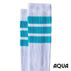 22 inch knee high socks with aqua stripes Cheap Comfortable Solid Color Knee-high Socks, Cheap Playful Knee-high Socks, Cheap Fitted Multicolor Knee-high Socks, Cheap Striped Knee-high Socks For Women, Playful Multicolor Knee-high Socks, High Knees, Roller Skates, Knee High Socks, High Socks