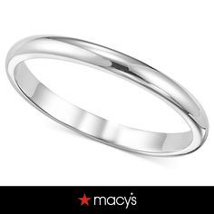 in stock Classic White Gold Stackable Rings For Marriage, Macy's Silver Rings In Fine Jewelry Style, White Gold Rings With Shiny Finish And Round Band, Platinum Rings For Marriage With Round Band, Macy's Fine Jewelry Silver Rings, Macy's Silver Fine Jewelry Rings, Classic Stackable Marriage Rings, Classic Macy's Diamond Cut Rings, Macy's Brilliant Cut Jewelry For Wedding