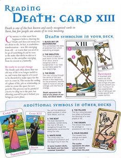 Mind, Body, Spirit Collection - XIII The Death Card Xiii Tarot, Learn Tarot, Learning Tarot Cards, Le Tarot, Tarot Card Spreads, Tarot Book