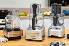 there are many different types of food processors on the counter