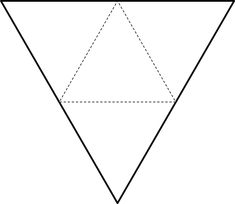 an image of a triangle that is in the shape of a rectangle, with lines going through it