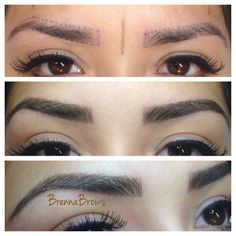 Tattoo Eyebrows: Everything You Need to Know! Cosmetic Tattoo Eyebrows, Eyebrows Goals, Tattoo Eyebrows, Permanente Make-up, Membentuk Alis, Brow Tattoo, Permanent Cosmetics, Beautiful Eyebrows, 4 Tattoo