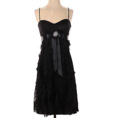 Size : 4 Color : Black Condition : Nwt Details: 55% Rayon, 45% Silk Sleeveless Spaghetti Straps Ribbon Ruffles Sweetheart Neckline Mini Silhouette Adam Black, Y2k Dress, Kawaii Clothes, Style Board, Sweetheart Neckline, Ruffles, Spaghetti Strap, Colorful Dresses, Spaghetti