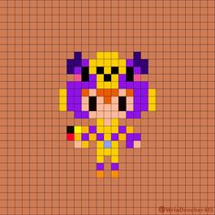 Pixel Stars, Bea Brawl Stars, Easy Pixel Art, Perler Bead Art