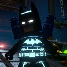 the lego batman movie character is glowing in the dark