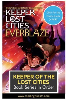 This is a cover of the fourth book in the series titled Keeper of the Lost Cities Everblaze and has a text overlay that says Book Series in Order. Shannon Messenger, Keeper Of The Lost Cities, Lost City, Her World, Black Swan, Book Review, New York Times, A Book