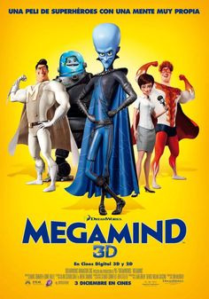 a movie poster for the animated film megamid, starring characters from various eras