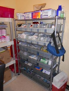 Medical Storage Ideas, Med Organization, Medical Office Organization, Medical Organization, Medical Supply Storage, Medical Assistant Humor, Medical Supply Organization, Medical Equipment Storage, Healthcare Advertising