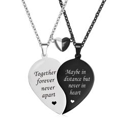 PRICES MAY VARY. 【Please note that if there is a problem with the product,please contact us and we will solve it in time】💖Basic Information:Material: stainless steel; Size: Length of the necklace is 18 inches; Form:2PCS Split heart engraved Best Friend Gifts for Teen Girls BFF Friendship Necklaces best friend gifts for women best friend necklaces for 2 💖Special design: The necklaces seperate and it comes in two parts for two people 💖Great Gifts: Heart matching necklace are Ideal and special g Silver Double Heart Necklaces For Friendship, Friendship Necklace With Heart Pendant, Double Heart Charm Necklace For Friendship, Nickel Free Heart Shaped Necklaces For Friendship, Valentine's Day Silver Necklace, Nickel-free Heart-shaped Friendship Necklaces, Nickel-free Heart Pendant Necklace For Friendship, Nickel-free Heart-shaped Necklace For Friendship, Valentine's Day Necklace With Heart Charm For Friendship