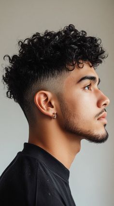 Textured Fringe Curly Hair Men, Haircut For Men With Curly Hair, Men Haircut Styles Fade, Haircut For Men’s Curly Hair, Curly Hair Fades For Men, Medium Curly Haircuts Men, Mid Taper Fade Haircut Curly, Men Curly Hair Styles, Short Curly Hairstyles Men