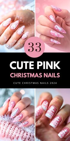 Explore 33+ pink Christmas nails designs perfect for 2024! From short and simple styles to light, cute, and bling looks, there’s something for everyone. Add festive red and white or hot rose gold accents to complete your look. Save this pin to your Holiday Nails board for more! Pink Christmas Nails, Nails Board, Chic Nail Designs, Winter Manicure, Cute Christmas Nails, Classy Christmas, Seasonal Nails, Festival Nails, Christmas Nail Designs