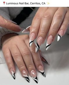 Almond Acrylic Nails Designs, Pink Tip Nails, Luminous Nails, Nude Nail Designs, Fancy Nails Designs, Exotic Nails