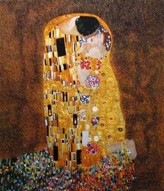 the kiss by klimt painting on canvas