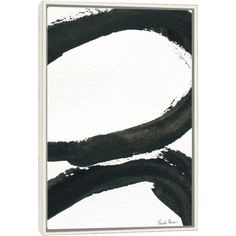 a black and white painting on canvas with the letter s in it's center