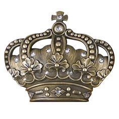 a metal crown with jewels on it