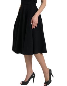 Dolce & Gabbana Black High Waist A-line Skirt - Ellie Belle Skirt Tops, High Waist Skirt, Wedge Pumps, Black High Waist, Dolce E Gabbana, Knee Length Skirt, Clothes Collection, Dolce & Gabbana, Cardigan Jacket