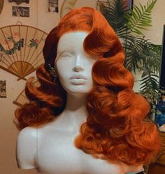 Curls Wig, High Fashion Hair, Drag Wigs, Hollywood Hair, Hair Reference, Aesthetic Hair, Vintage Hairstyles, My Dream, Hair Designs